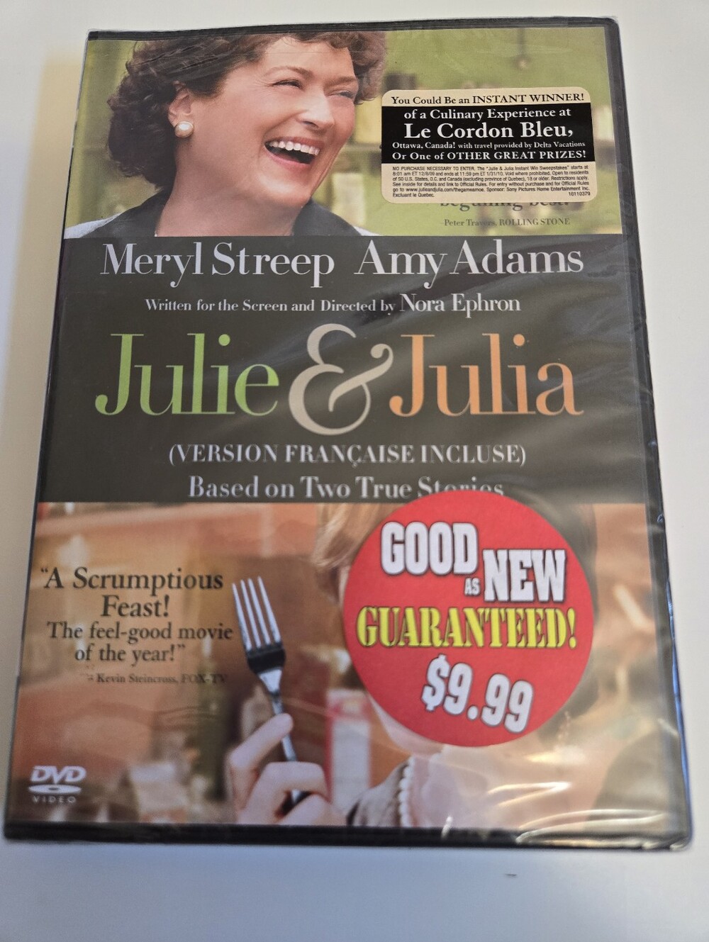 Julie & Julia DVD - Meryl Streep, Amy Adams - Black Case